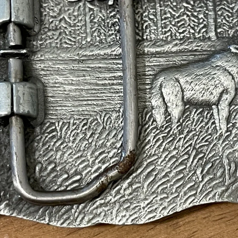 VTG Century  Wolf‎ Scenery Belt Buckle Yucon Canada Stephen Duchene Quote